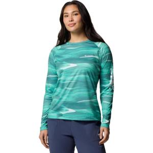 imageColumbia Womens Super Tidal Tee Long Sleeve ShirtGlaze Green Obsidian