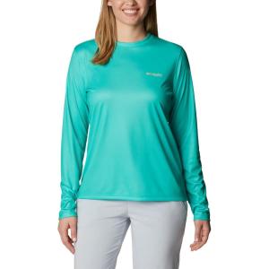 imageColumbia Womens Tidal Tee PFG Fish Flag LsElectric TurquoiseSun Glow Gradient