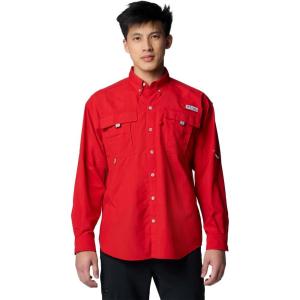 imageColumbia Mens PFG Bahama II Long Sleeve ShirtRed Spark
