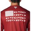 imageColumbia Mens Collegiate PHG Terminal Shot Long Sleeve ShirtArk  Red Velvet