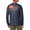 imageColumbia Mens Collegiate PHG Terminal Shot Long Sleeve ShirtAub  Collegiate Navy