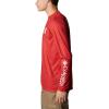 imageColumbia Mens Collegiate PHG Terminal Shot Long Sleeve ShirtNeb  Bright Red
