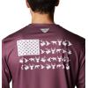 imageColumbia Mens Collegiate PHG Terminal Shot Long Sleeve ShirtTam  Deep Maroon