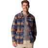 imageColumbia Mens Steens Mountain Printed Shirt Jacket IiCollegiate Navy Omblur