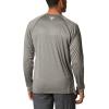 imageColumbia Mens Terminal Tackle PFG Triangle Long Sleeve ShirtAlpine Tundra HeatherRed Spark Logo