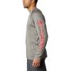 imageColumbia Mens Terminal Tackle PFG Triangle Long Sleeve ShirtAlpine Tundra HeatherRed Spark Logo