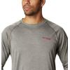 imageColumbia Mens Terminal Tackle PFG Triangle Long Sleeve ShirtAlpine Tundra HeatherRed Spark Logo