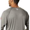 imageColumbia Mens Terminal Tackle PFG Triangle Long Sleeve ShirtAlpine Tundra HeatherRed Spark Logo