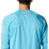 imageColumbia Mens Terminal Tackle PFG Triangle Long Sleeve ShirtAtoll HeatherWhite Logo