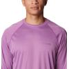 imageColumbia Mens Terminal Tackle PFG Triangle Long Sleeve ShirtBerry Jam HeatherGranite Purple Logo