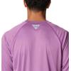 imageColumbia Mens Terminal Tackle PFG Triangle Long Sleeve ShirtBerry Jam HeatherGranite Purple Logo