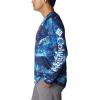 imageColumbia Mens Terminal Tackle PFG Triangle Long Sleeve ShirtBlue Macaw Realtree Horizon
