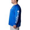 imageColumbia Mens Terminal Tackle PFG Triangle Long Sleeve ShirtBlue MacawWhite Logo