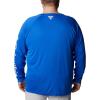 imageColumbia Mens Terminal Tackle PFG Triangle Long Sleeve ShirtBlue MacawWhite Logo