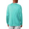 imageColumbia Mens Terminal Tackle PFG Triangle Long Sleeve ShirtBright Aqua HeatherColl Navy Logo