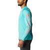 imageColumbia Mens Terminal Tackle PFG Triangle Long Sleeve ShirtBright Aqua HeatherSalmon Logo