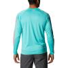 imageColumbia Mens Terminal Tackle PFG Triangle Long Sleeve ShirtBright Aqua HeatherSalmon Logo