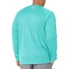 imageColumbia Mens Terminal Tackle PFG Triangle Long Sleeve ShirtBright Aqua HeatherSalmon Logo