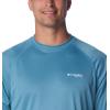 imageColumbia Mens Terminal Tackle PFG Triangle Long Sleeve ShirtCanyon Blue HeatherIcy Morn Logo
