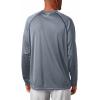 imageColumbia Mens Terminal Tackle PFG Triangle Long Sleeve ShirtCarbon HeatherRed Spark Logo