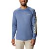 imageColumbia Mens Terminal Tackle PFG Triangle Long Sleeve ShirtCarbon HeatherSunlit Logo