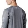 imageColumbia Mens Terminal Tackle PFG Triangle Long Sleeve ShirtCharcoal HthrCool Grey Logo