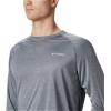 imageColumbia Mens Terminal Tackle PFG Triangle Long Sleeve ShirtCharcoal HthrCool Grey Logo