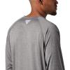 imageColumbia Mens Terminal Tackle PFG Triangle Long Sleeve ShirtCity Grey HeatherDark Lime Logo