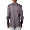 imageColumbia Mens Terminal Tackle PFG Triangle Long Sleeve ShirtCity GreyDark Lime Realtree Mako
