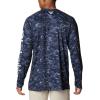 imageColumbia Mens Terminal Tackle PFG Triangle Long Sleeve ShirtCollegiate Navy Contour Fish Print
