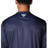 imageColumbia Mens Terminal Tackle PFG Triangle Long Sleeve ShirtCollegiate NavyOcean Blue Deepwater