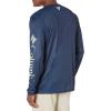 imageColumbia Mens Terminal Tackle PFG Triangle Long Sleeve ShirtCollegiate NavySun Glow Gamefish Camo