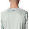 imageColumbia Mens Terminal Tackle PFG Triangle Long Sleeve ShirtCool Green HeatherCypress Logo