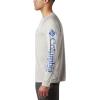 imageColumbia Mens Terminal Tackle PFG Triangle Long Sleeve ShirtCool Grey HeatherVivid Blue Logo