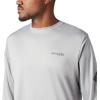 imageColumbia Mens Terminal Tackle PFG Triangle Long Sleeve ShirtCool GreyBlack Realtree Mako