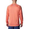 imageColumbia Mens Terminal Tackle PFG Triangle Long Sleeve ShirtCorange HeatherOcean Teal Logo