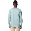 imageColumbia Mens Terminal Tackle PFG Triangle Long Sleeve ShirtCrushed Blue HeatherFaded Peach Logo