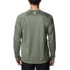 imageColumbia Mens Terminal Tackle PFG Triangle Long Sleeve ShirtCypress HeatherCarbon Logo