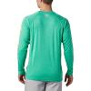 imageColumbia Mens Terminal Tackle PFG Triangle Long Sleeve ShirtDark Lime HeatherSunlit Logo