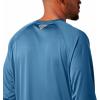 imageColumbia Mens Terminal Tackle PFG Triangle Long Sleeve ShirtDark Pool HeatherWhite Logo