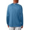 imageColumbia Mens Terminal Tackle PFG Triangle Long Sleeve ShirtDark Pool HeatherWhite Logo