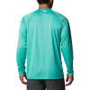 imageColumbia Mens Terminal Tackle PFG Triangle Long Sleeve ShirtElectric Turquoise HeatherCool Grey Logo