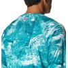 imageColumbia Mens Terminal Tackle PFG Triangle Long Sleeve ShirtElectric Turquoise Realtree Horizon