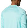 imageColumbia Mens Terminal Tackle PFG Triangle Long Sleeve ShirtGulf Stream HeatherBright Nectar Logo