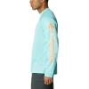 imageColumbia Mens Terminal Tackle PFG Triangle Long Sleeve ShirtGulf Stream HeatherBright Nectar Logo