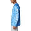 imageColumbia Mens Terminal Tackle PFG Triangle Long Sleeve ShirtHarbor Blue Contour Fish Print