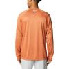 imageColumbia Mens Terminal Tackle PFG Triangle Long Sleeve ShirtIsland OrangeSpring Blue Logo