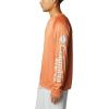 imageColumbia Mens Terminal Tackle PFG Triangle Long Sleeve ShirtIsland OrangeSpring Blue Logo