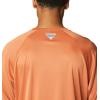 imageColumbia Mens Terminal Tackle PFG Triangle Long Sleeve ShirtIsland OrangeSpring Blue Logo