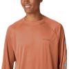 imageColumbia Mens Terminal Tackle PFG Triangle Long Sleeve ShirtIsland OrangeSpring Blue Logo